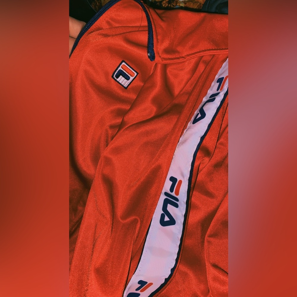Fila 3XLT men’s red & white track jacket